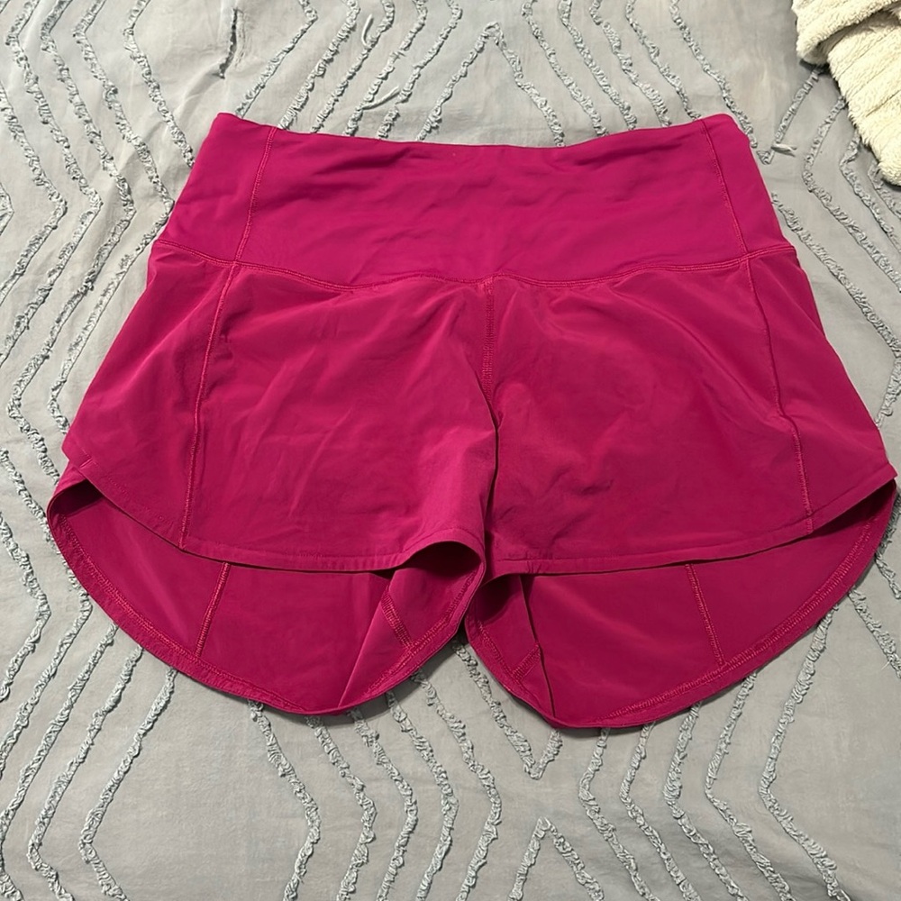 Pink High Rise Speed Up 4” inseam